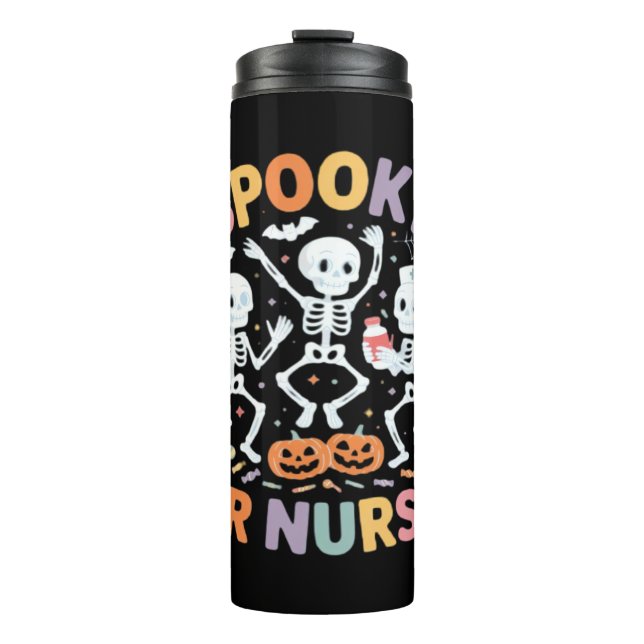 Nurse Nursing Cute Halloween Spooky Essential T-Sh Thermal Tumbler (Front)