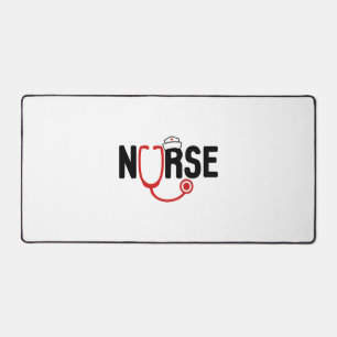 NURSE, nursing, er nurse, rn nurse, nursing school Desk Mat