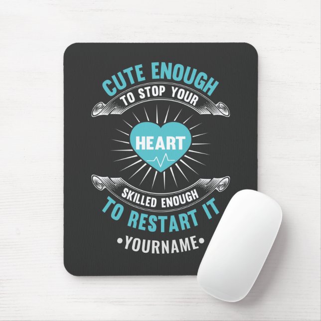 Nurse Nursing Funny Nurse Mouse Mat (With Mouse)