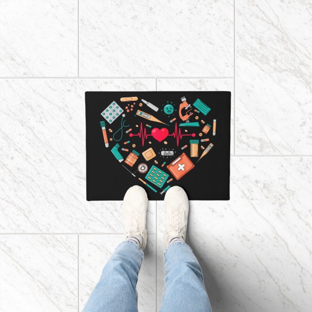 Nurse Nursing Heart Tool Doormat (Indoor)