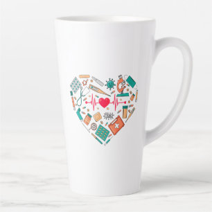 Nurse Nursing Heart Tool Latte Mug