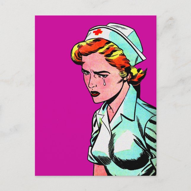 Nurse Nursing Nurses - Vintage Illustration Postcard (Front)