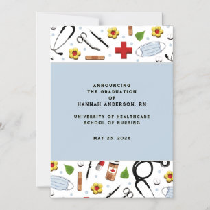 Nurse Nursing School Graduation Announcement