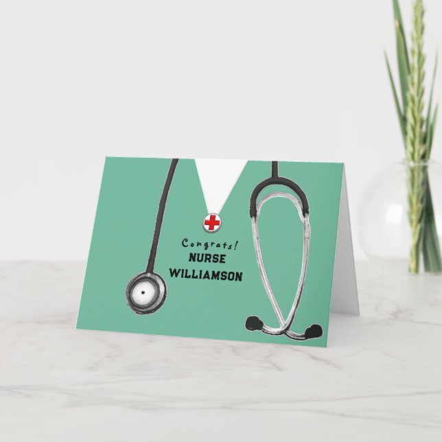 Nurse Nursing School Graduation Card (Front)