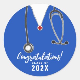 Nurse Nursing School Graduation Classic Round Sticker