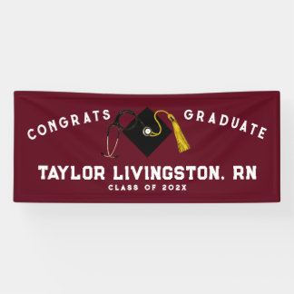 Nurse Nursing School Graduation Congrats Banner