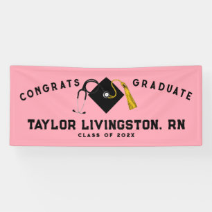 Nurse Nursing School Graduation Congrats Banner