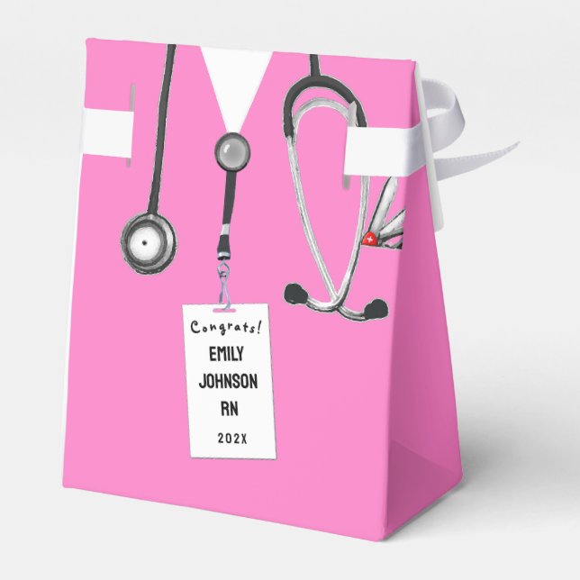 Nurse Nursing School Graduation Favour Box (Back Side)