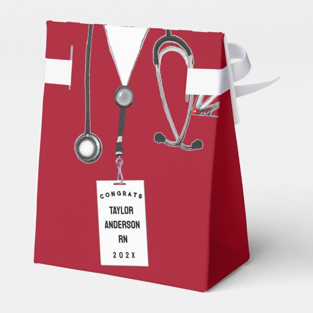 Nurse Nursing School Graduation Favour Box (Back Side)