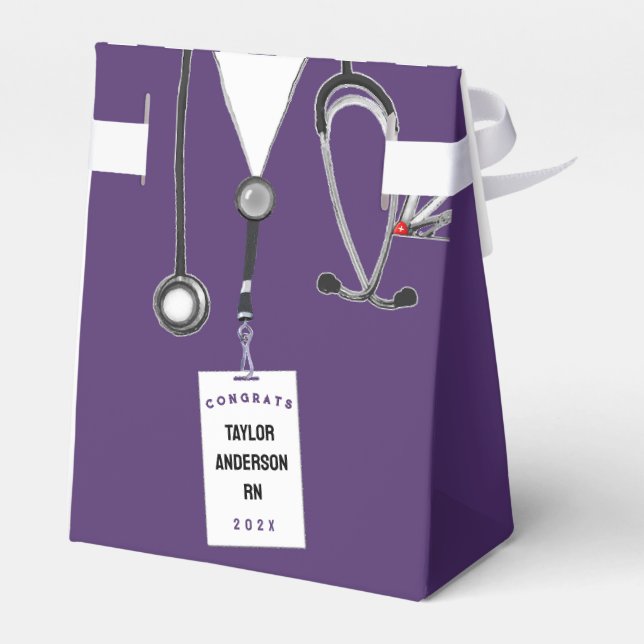 Nurse Nursing School Graduation Favour Box (Back Side)