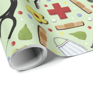 Nurse Nursing School Graduation Wrapping Paper