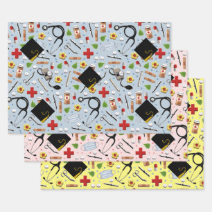 Nurse Nursing School Graduation Wrapping Paper Sheet
