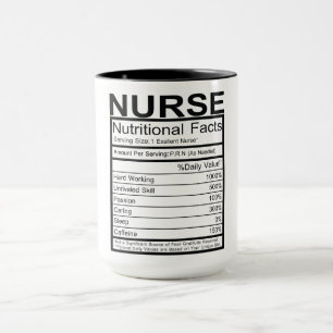 Nurse Nutritional Facts Mug