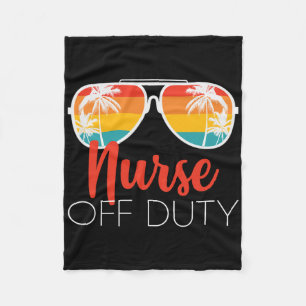 Nurse Off Duty Shirt Nurse Off Duty Nurse  Fleece Blanket