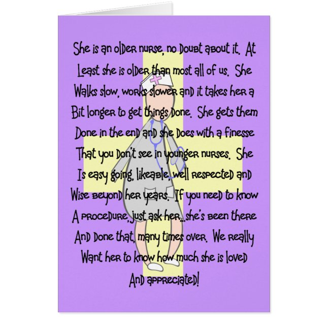 Nurse Older & Retiring---Appreciation Gifts (Front)