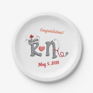 Nurse Olivia Custom Paper Plates 7"