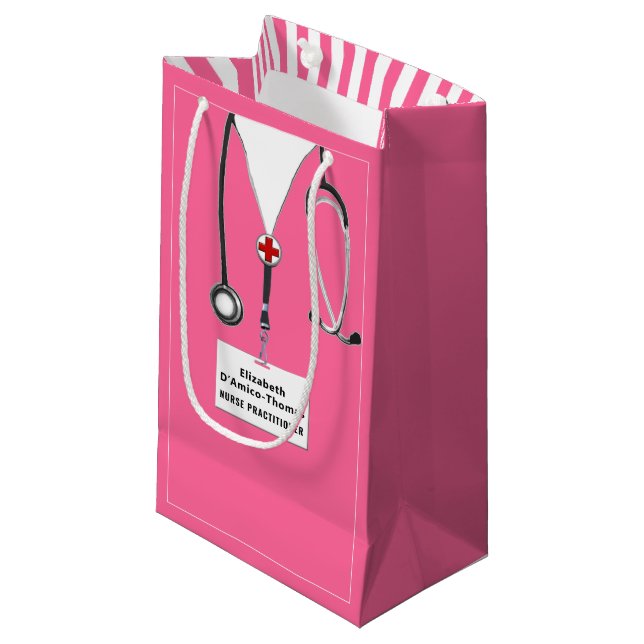Nurse or Doctor Small Gift Bag (Front Angled)