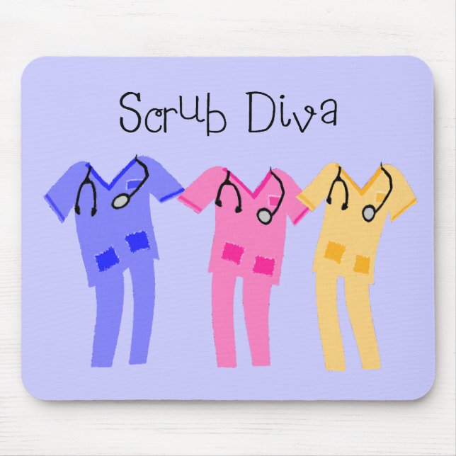 Nurse or Medical Scub Wearer gifts Mouse Mat (Front)