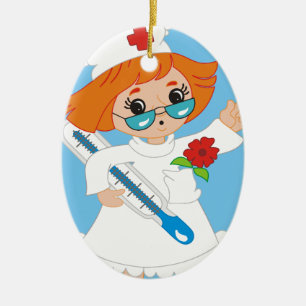 Nurse Ornament Round