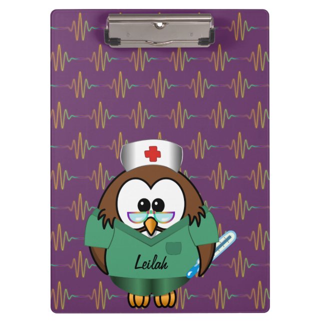 nurse owl clipboard (Front)