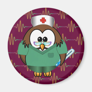nurse owl magnet
