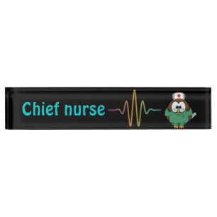 nurse owl nameplate