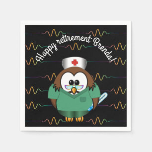 nurse owl - paper napkins