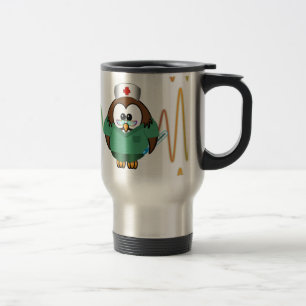 nurse owl travel mug