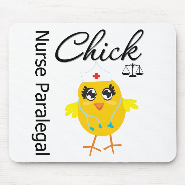 Nurse Paralegal Chick v1 Mouse Mat (Front)