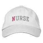 Nurse Pastel Embroidery Black Baseball Cap / Hat