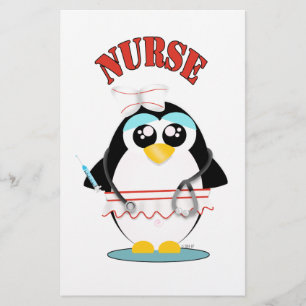 Nurse Penguin Female Stationery