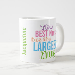 Nurse Personalise Funny Best NURSE Big Mug Nursing