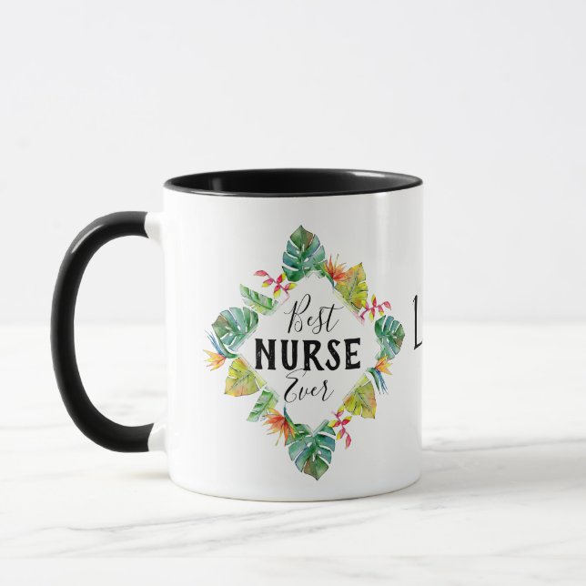 Nurse personalised with name mug (Left)