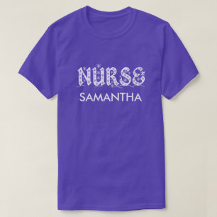 Nurse Personalized Decorative Lettering T-Shirt