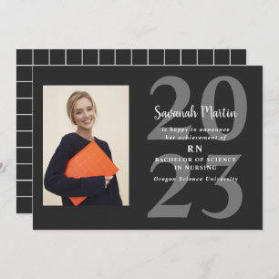 Nurse Photo 2023 Graduation Black Announcement