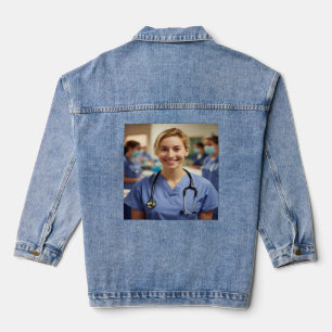 Nurse Photo Customize Personalize Denim Jacket