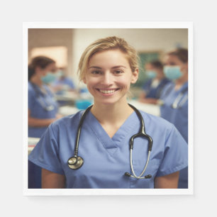 Nurse Photo Customize Personalize Napkin