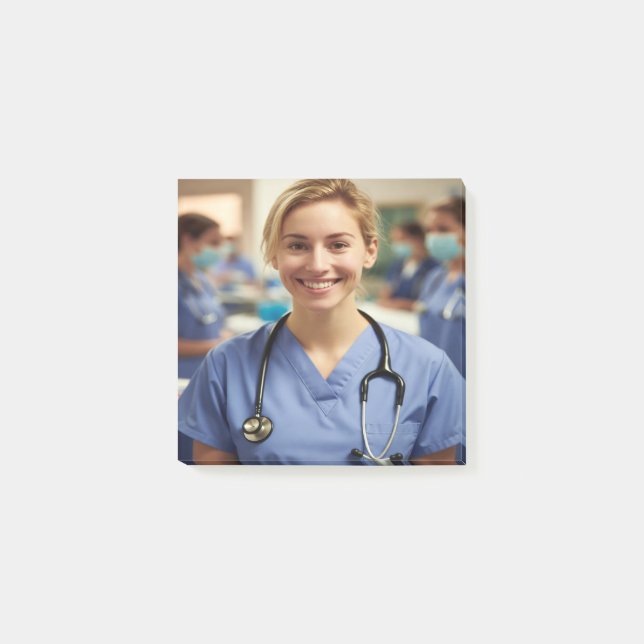 Nurse Photo Customize Personalize Post-it Notes (Front)