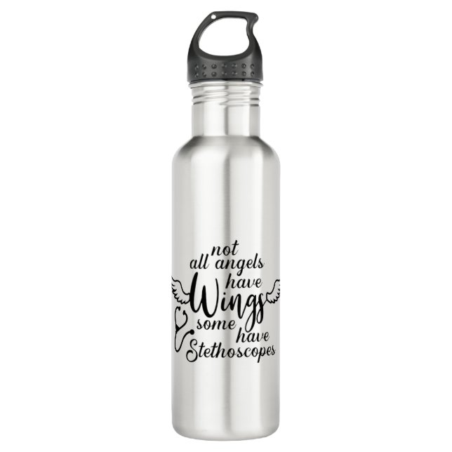 Nurse phrase quote 710 ml water bottle (Front)