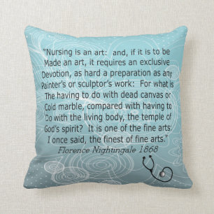 Nurse Pillow Florence Nightingale Quote
