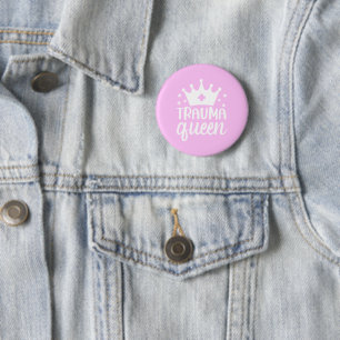 nurse pink cute gift simple crown button