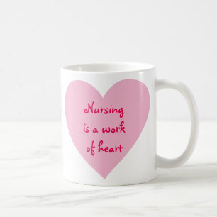 Nurse Pink Heart Design Coffee Mug