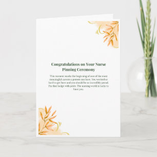 Nurse Pinning Ceremony Card
