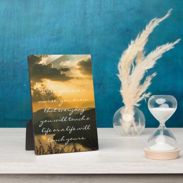 Nurse Plaque with Inspirational Quote (Side)