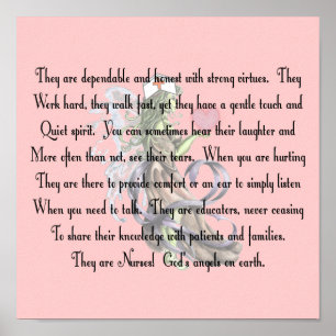 Nurse Poem Canvas Art Print "They Are Nurses"