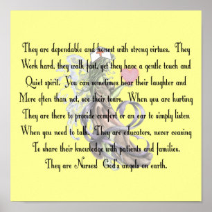 Nurse Poem Canvas Art Print "They Are Nurses"