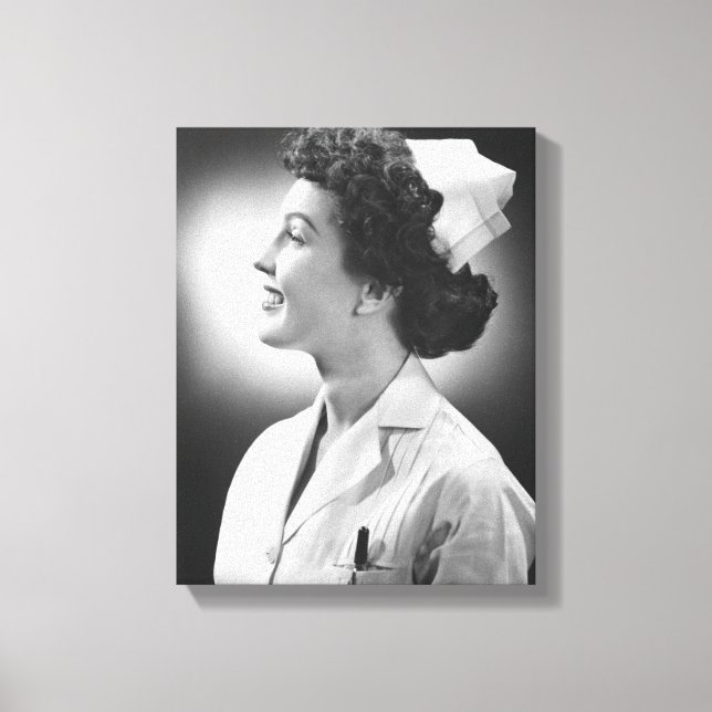 Nurse Posing Canvas Print (Front)