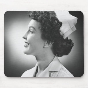 Nurse Posing Mouse Mat
