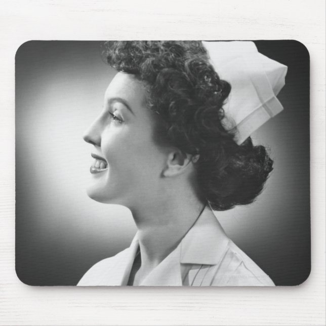 Nurse Posing Mouse Mat (Front)