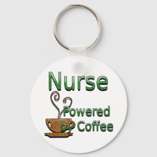 Nurse Powered by Coffee Key Ring